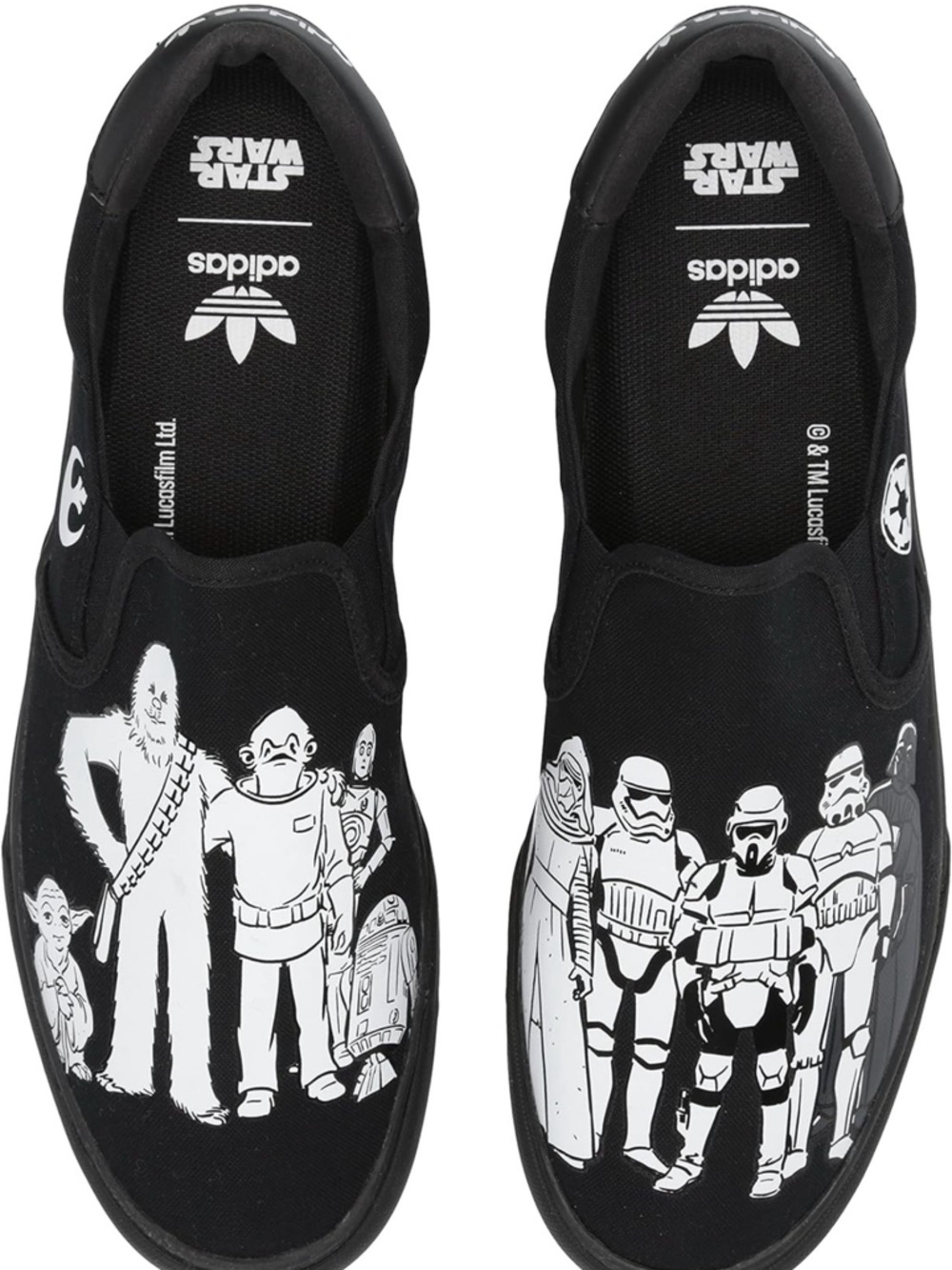 adidas Star Wars x Court Rallye Shoes Black Mens size 8 Women's 9.5 style FY5312
